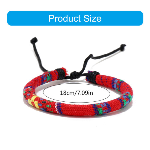 Unique Patterns Woven Wristband Trendy Multicolor Bracelet Set 2