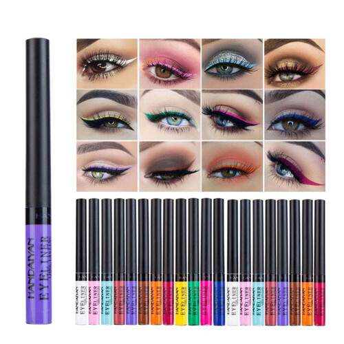 Elegant Eye Charms, Χρωματιστά Υγρά Eyeliner για Γυναίκες, Σετ Μακιγιάζ Ματιών 12 Ζωντανών