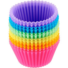 Rugalmas szilikon cupcake tartók, élelmiszeripari minőségű szilikon muffin betétek, újrafelhasználható és sütőben használható