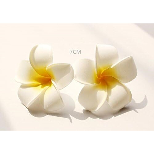 Εξαιρετικές μπαρέτες μαλλιών Plumeria, αξεσουάρ μαλλιών παραλίας σε μποέμ στιλ, 1