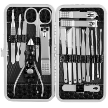 Kit per manicure, strumenti professionali per la cura della persona in acciaio inossidabile, custodia da viaggio per uomo e donna, resistente e