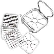 French Fry Cutter, Stainless Steel Multipurpose Tool, Safety to Use Effort Saving Quick Cutting Slicer for Home Kitchen (5 in 1)