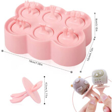 Molde de silicona para helados con diseño creativo, mini moldes para paletas para postres caseros saludables, sin BPA, fácil de desmoldar y