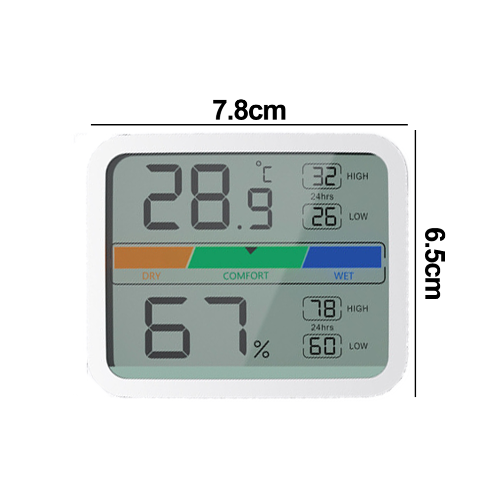 Climate Monitor With Large Lcd Screen, Digital Thermometer Hygrometer Ensuring Reliable Accuracy For Home Office Use, Features Comfort Indicator