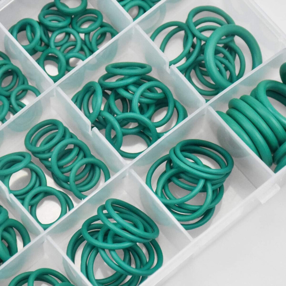 Rubber O-Ring Assortment Kit, Professional Manufacture Quality For Automotive Machinery Plumbing Repairs, Fkm Sealing Gasket Set With Wide 9340258649653