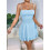 Party Solid Color Spaghetti Strap Dress for Summer Light  L 3