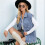 Damen Vintage Jeansweste Übergroße Button-Down-Jeansweste Blau M 6