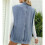 Damen Vintage Jeansweste Übergroße Button-Down-Jeansweste Blau M 2