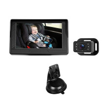 Car Baby Camera,4.3inch HD Night Vision Baby Car Camera Display, Backseat Car Camera for Baby with Wide View & Rotatable