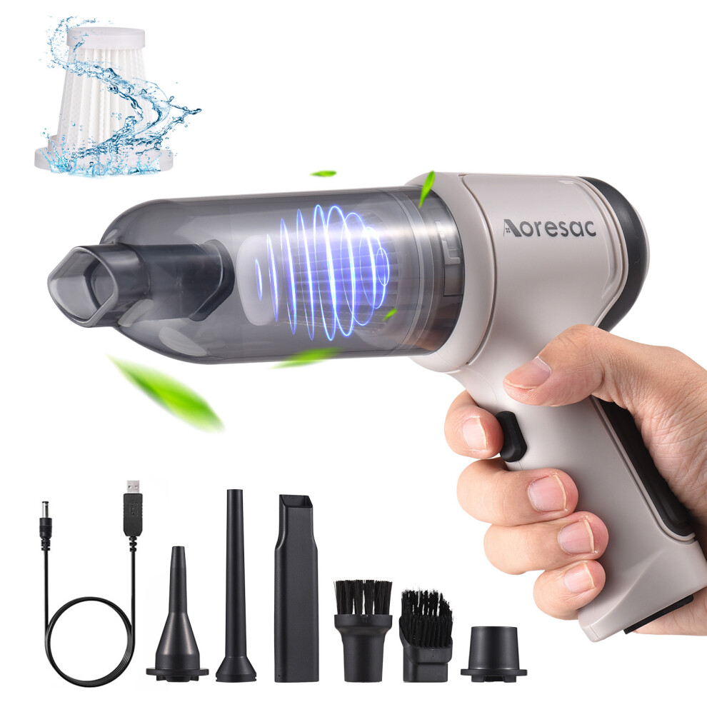 Portable Handheld Car Vacuum 20000Pa, 0.4L, 21X14x4.5cm 9301369247787