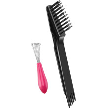 Limpiador de cepillos de pelo de doble cara para uso en salones y en el hogar, fácil eliminación de cabello y residuos, cepillo ecológico para una