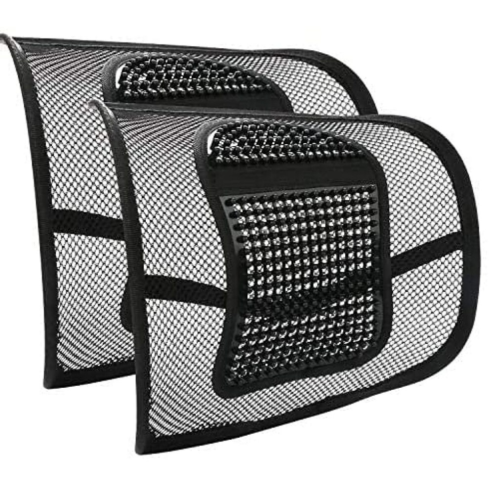 Back Pain Relief Ergonomic Design Lumbar Support, Breathable Mesh for Office Chair Car Home (Contoured)