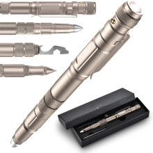 Outils d'urgence pour hommes, stylo tactique avec corps en aluminium durable pour les activités de plein air, design élégant et fonctions