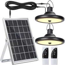 Luminárias pendentes solares elegantes, estilo clássico aliado à funcionalidade moderna para uso interno e externo, fácil instalação com cabo