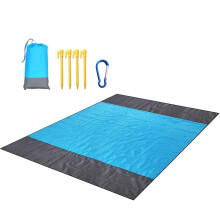 Adventurer's Haven: Sandproof Beach Mat, Oversized 210 X 200 Cm, Quick Dry, Waterproof, Lightweight Blanket For 3-4 People, Smooth And Soft Material,