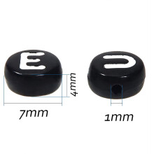 DIY-Schmuckset, Acryl-Buchstabenperlen, 4 x 7 mm, runde Acryl-Buchstaben AZ und Herzbuchstaben, für Schmuckherstellung und Bastelarbeiten