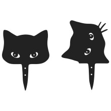 Piquet de jardin en métal pour chat, 2 pièces, pour décorations