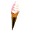 Faux modèle de crème glacée, modèle de crème glacée-rose blanc 1