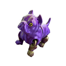 3D Printed Dog Toy Colourful Animal Child Toy-Purpl gold color
