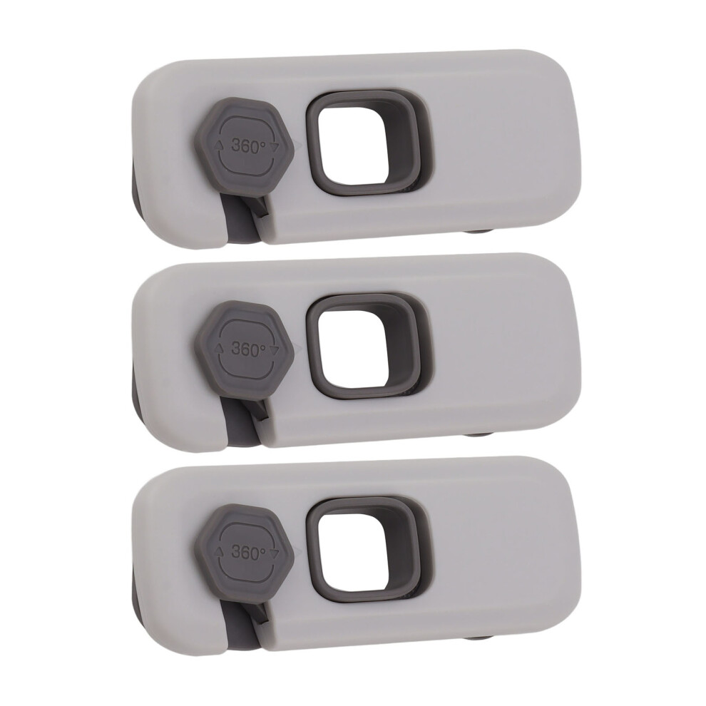 5PCS Child Safety Locks, Light Gray, Plastic, 10x4x1.5cm