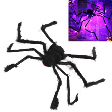 Scary 4.1ft Light Up Plush Black Spider for Halloween Indoor Outdoor