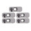 5PCS Child Safety Locks, Light Gray, Plastic, 10x4x1.5cm 3