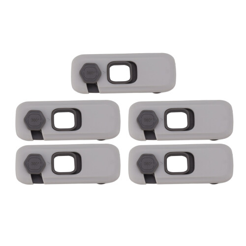 5PCS Child Safety Locks, Light Gray, Plastic, 10x4x1.5cm 2