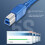 USB 3.0 Druckerkabel A Männlich zu B Männlich 1,64 ft 5 Gbit/s Datenübertragung 3