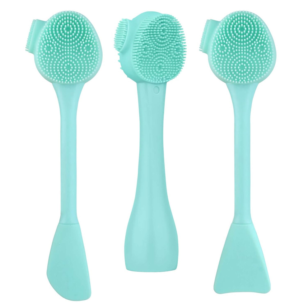 Innovative Facial Cleansing Brush, Perfect For Deep Gentle Exfoliating And Mask Application, Features Ergonomic Handle For Enhanced Comfort And
