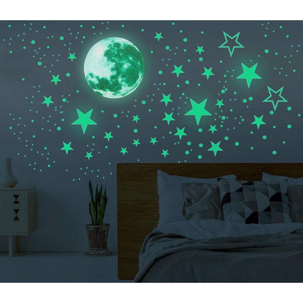 Glowing Galaxy Wall Stickers, Self-Adhesive Glow In The Stars For Kids Room Decor, Eco-Friendly Ceiling Decals With Realistic Star Field, Dark