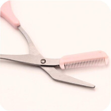 Tesoura para sobrancelhas com mini pente removível, perfeita para modelar as sobrancelhas e criar um visual natural, ferramenta de maquiagem para
