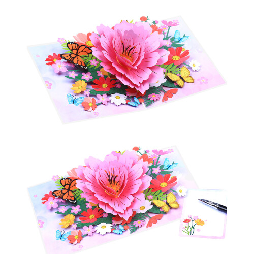 3D Greeting Card with Envelope for Mom Elegant Flower-Unscented 1