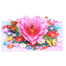 3D Flower Butterfly Card with Envelope-Gardenia fragrance