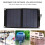 Solar Charger, Foldable Design With Advanced Charging Algorithm Quick Charging Durable Material, Higher Conversion Rate Waterproof For Emergency 5