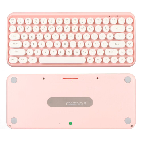 Wireless Bluetooth Keyboard 84 Keys Sakura Pink for iOS/Android/Windows
