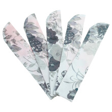 Lot de 5 pochettes de protection pliables en soie pour-Gris