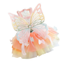 Fille chien arc-en-ciel Costume vêtements robe de plage plage-L