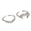 Stilvolles Vampir-Split-Design-Ring-Set, vielseitige 1