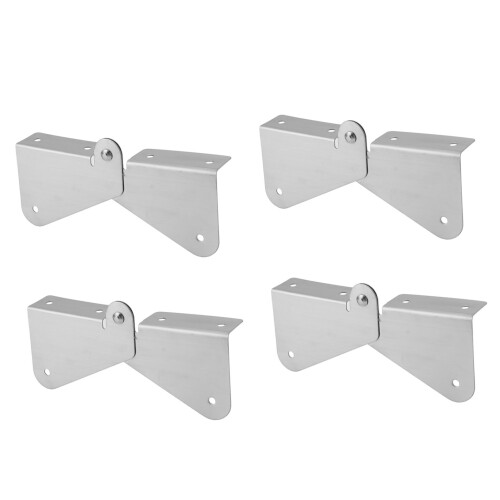 Universal Fit Gutter Hinge, High Strength Stainless Steel Flip-Up Mechanism for Square or Rectangular Downspouts Durable Material No-Drill Mounting, E 1