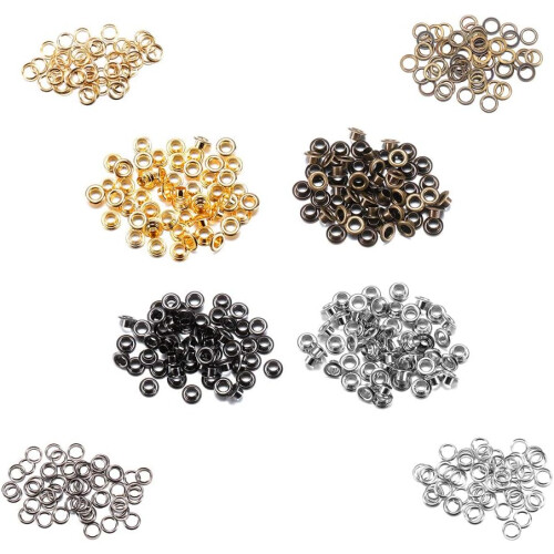 Decorative And Functional, 400Pcs Self-Backing Grommets, Enhance Your DIY Projects With Durable Brass Eyelets, Complete With Installation Tools 2