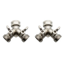 2st 3/4 2-Weg Heavy Duty Tuinslangsplitter Y-Splittergreep Afsluitkleppen voor Waterkraan, Uitlaat, Spigot