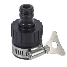 Quick Connect Schlauchadapter, undicht und sicher passend für Wasserhähne, 14 Stück 20mm Mehrzweck mit Anti-Rutsch-Dichtung und Stahlclip