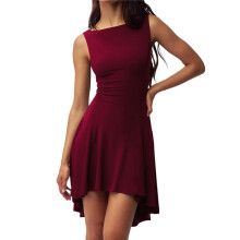 Robe Décontractée Basique Sans Manches pour Femme, Coupe Slim, Couleur Unie, Jaune, Taille XL