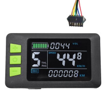 P3C LCD-Display, Armaturenbrett-MessgeräT, Bunter Bildschirm, 24 V-60 V, Elektrisches FahrradmessgeräT für Elektroroller (SM-Stecker 6 PIN)