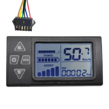 24V-60V S861 LCD-Ebike-Display-Armaturenbrett für Elektrofahrrad-BLDC-Controller-Bedienfeld (SM-Stecker 6PIN)