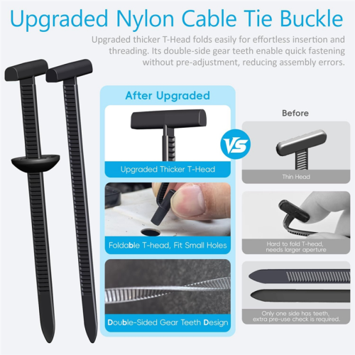 Αυτόματη βίδα στερέωσης Nylon Cable Tie Buckle Universal 100PCS Για Επισκευ 1