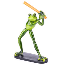 Edle Froschfigur, Frosch, Pastorales Harz, Kunsthandwerk, Dekorationen, TV-Schrank, Veranda, Weinschrank, Tierornamente, 13 X 5 X 22 Cm