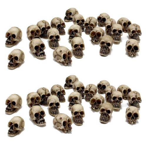 40Pcs Skulls Human  Skull Realistic Skeleton Skulls for Halloween Table Decor