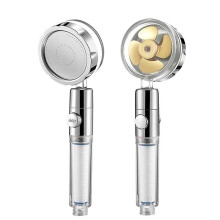 Supercharged Shower Shower High Pressure Shower Set Super Turbo Shower with 3 Spray Modes Gold