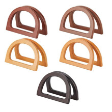 10 Asas de Madera para Hacer Bolsos, 5 Colores, Asas de Repuesto para Bolsos, Suministros Decorativos para Hacer Bolsos